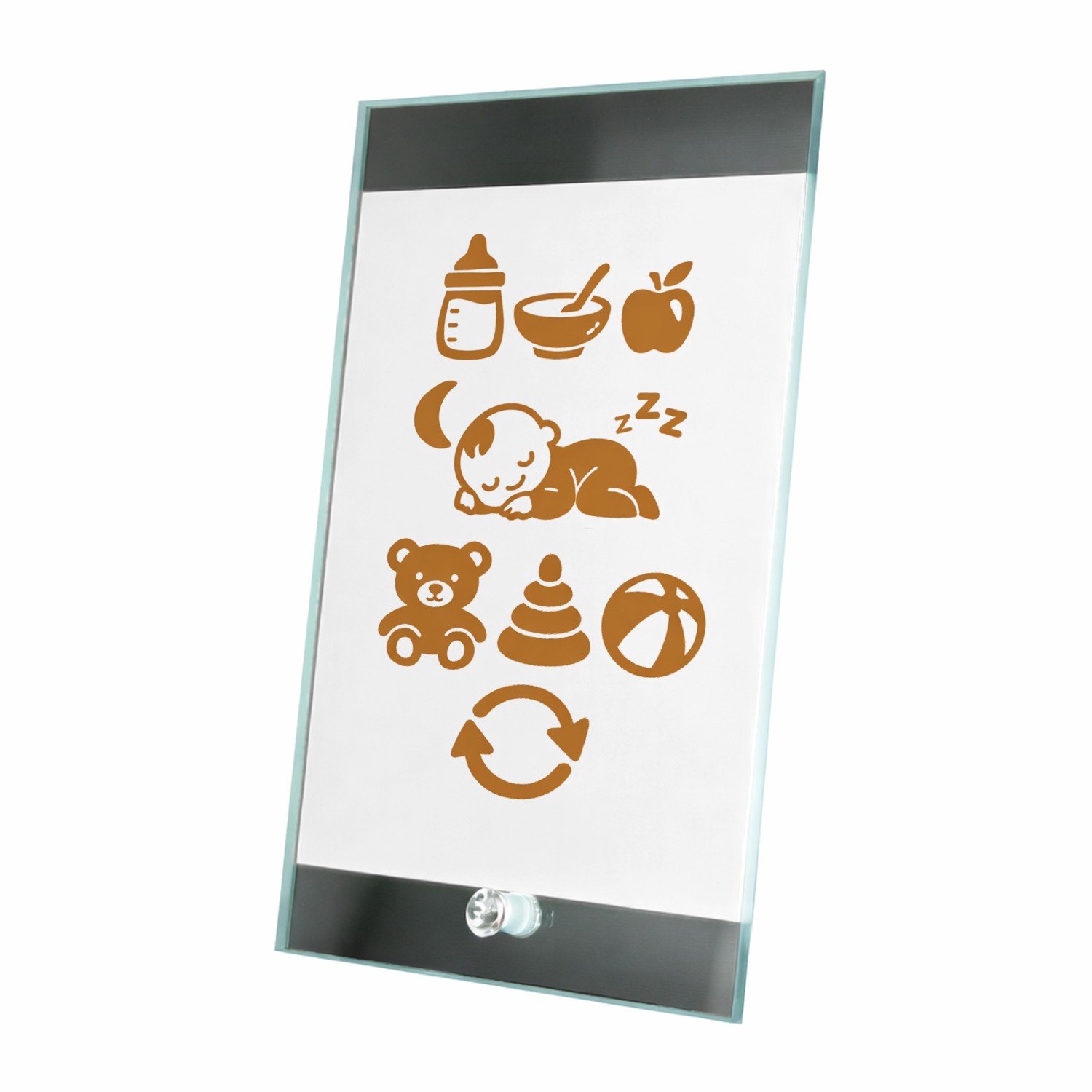 Mr Cadeautjes Glasframe 15 x 23 - design Een vergelijkbare ritmegrap met een andere dagindeling en ee | cadeau Wit