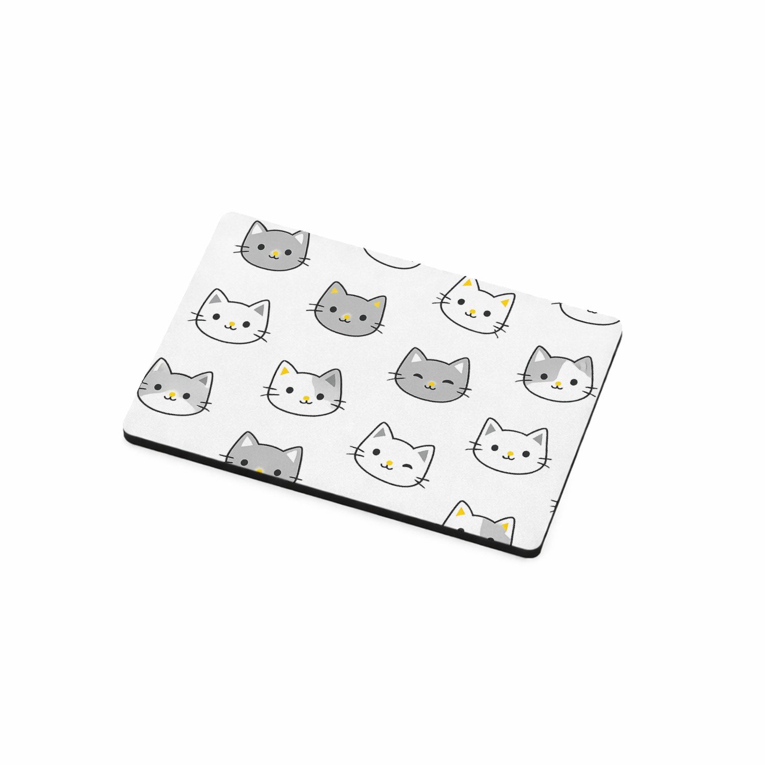 Mr Cadeautjes MDF magnetische fotolijst 7,5 x 5 - design Herhalend patroon van vrolijke hondenkoppen met verschillend | cadeau Wit