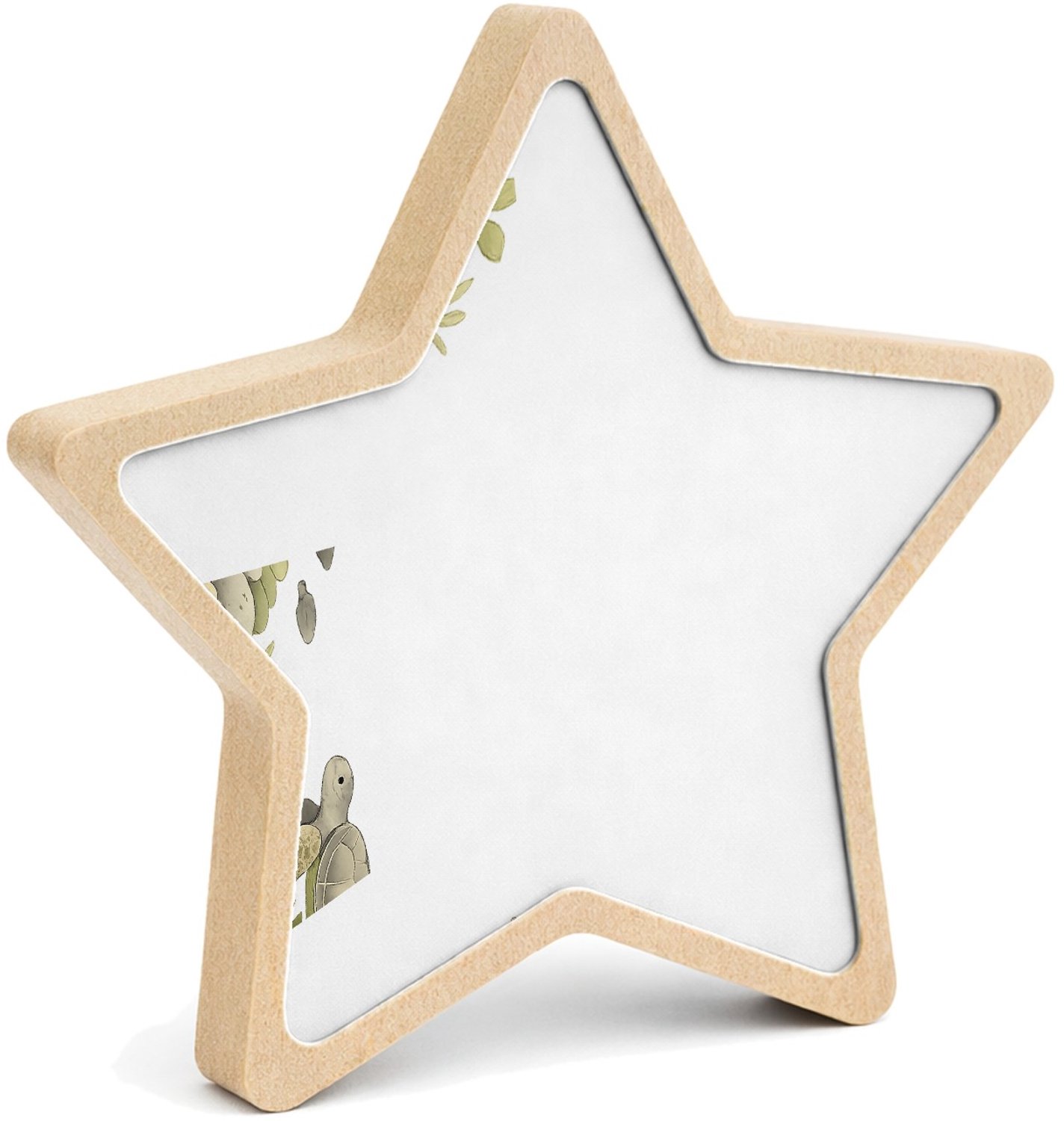 Mr Cadeautjes MDF fotolijst ster 14 x 13,5 - design Onderwater-omlijsting met luchtige kern | cadeau Wit