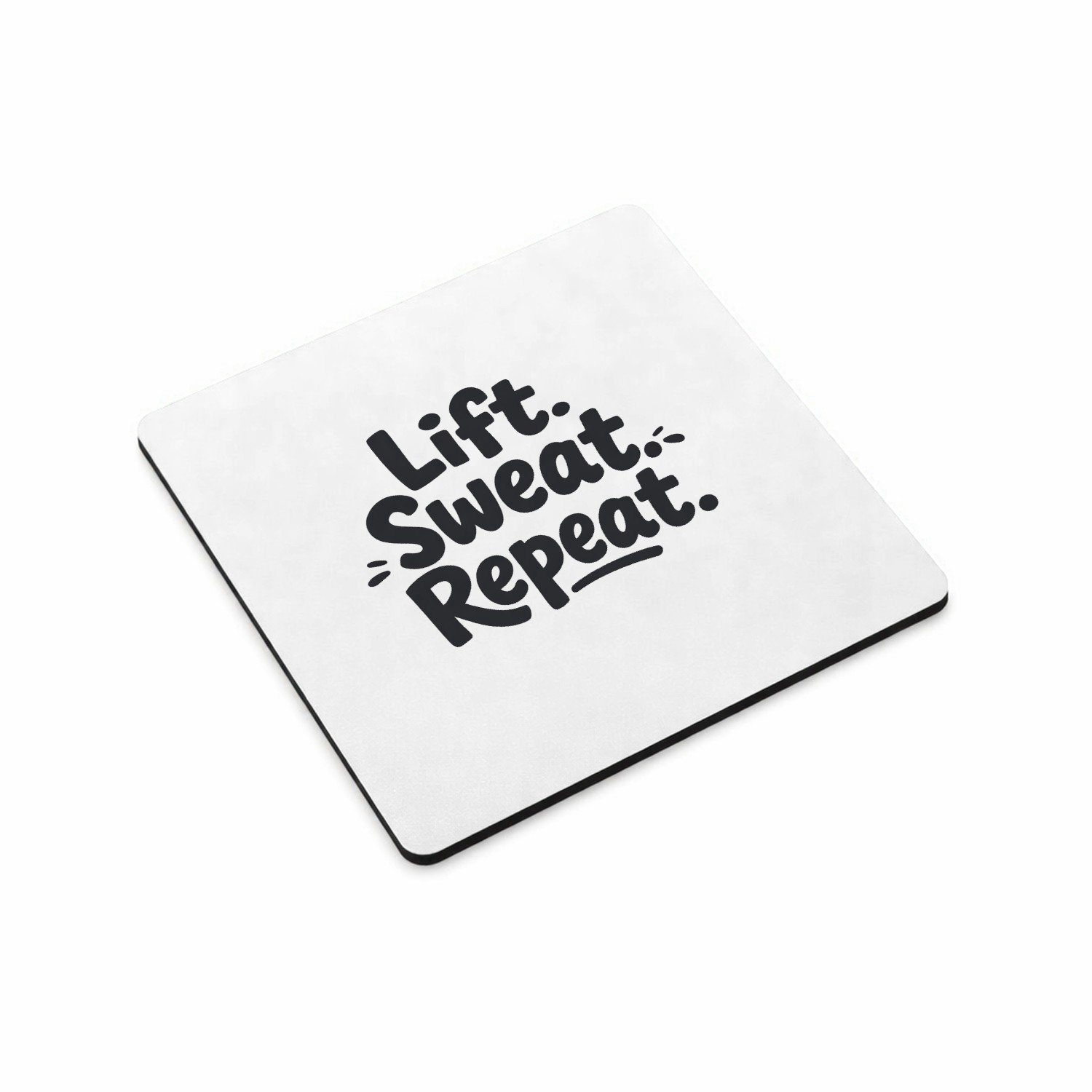 Mr Cadeautjes MDF magnetische fotolijst vierkant 9,5 - design Minimalistische cadeautekst met een sportieve twist | cadeau Wit