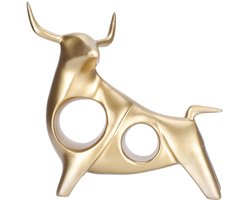 Stierenbeeld - Goud - Hars - 8,1x8,1x2,8 inch
