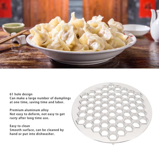 Dumplingmaker - 61 gaten - Aluminium — afbeelding 3