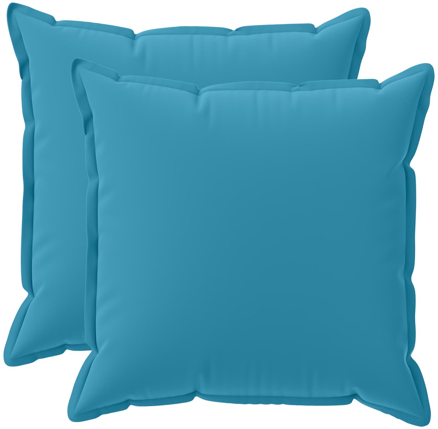 vidaXL Dekenkussen - 2 - st - HOUTEN - Lichtblauw - 60 - x - 60 - cm - Polyester