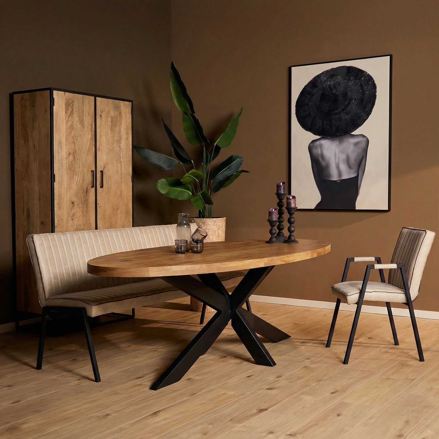 Starfurn Eettafel Dakota - Bruin - 100x210x76 cm