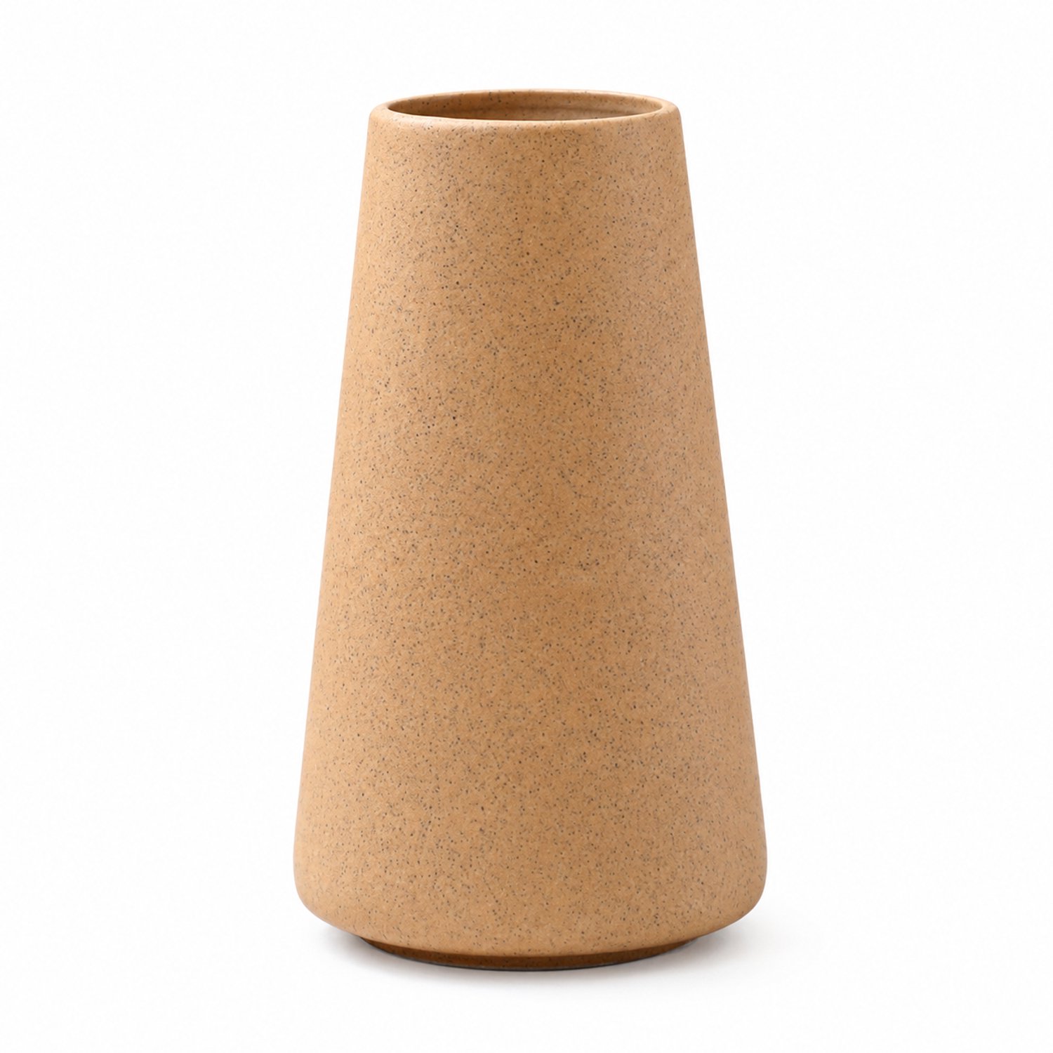 SWGOTA Keramische vaas bruin met zwarte spikkels - 14,5 cm hoog, diameter 8,3 cm, opening 5,5 cm - voor kunstbloemen
