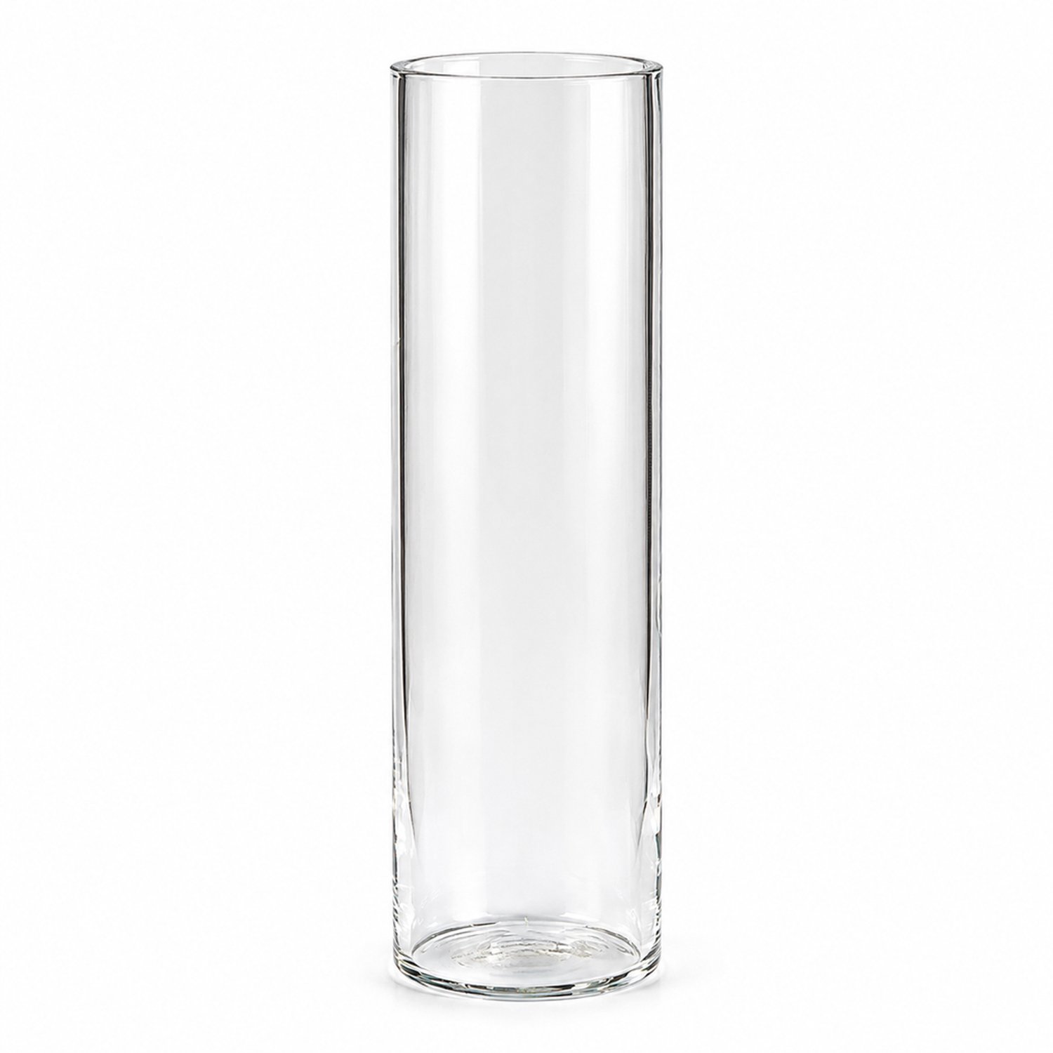 SWGOTA Transparante glazen cilindervaas, 30 cm hoog, opening 10 cm, voor bloemen en geluksbamboe, verpakt in kartonnen doos