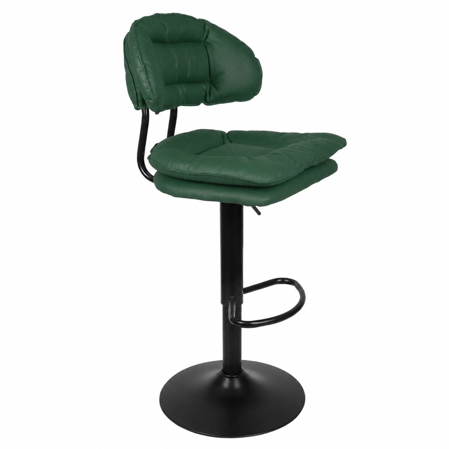 PIPIPOXER Barkruk - barkrukken set van 2 - Barstoelen met rugleuning met rugleuning - in hoogte verstelbaar 93 -115 cm, 360° draaibaar - Groente