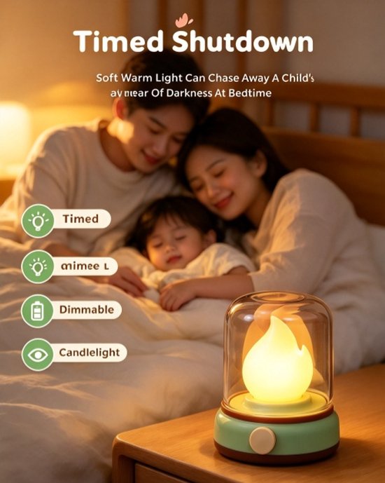 Ryoudavell - Siliconen nachtlampje – tikfunctie – kinderaccessoire – voor kinderkamer, slaapkamer, babykamer, nachtkastje, naast het bed, nachtvoeding, verschonen, sfeerlicht, lezen in bed, op reis, logeerpartij of in de woonkamer van ryoudavell — afbeelding 5