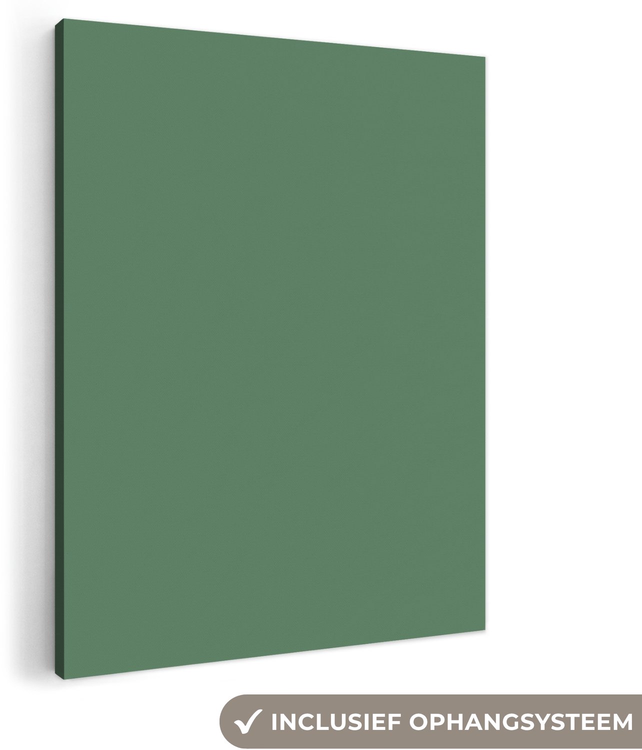 Canvas schilderij 90x120 cm - Exclusieve wanddecoratie Deep - Sagewood - Groen - Muurdecoratie woonkamer - Slaapkamer decoratie - Kamer accessoires - Schilderijen op canvas groot XXL