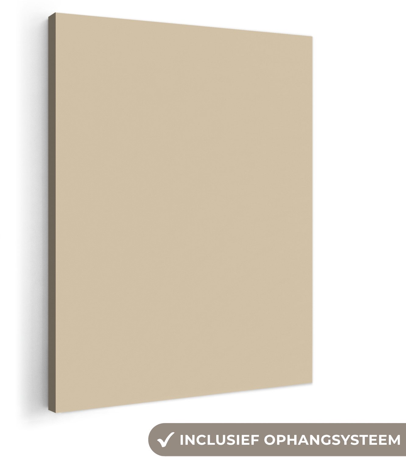 Canvas schilderij 70x100 cm - Exclusieve wanddecoratie Warm - Sand - Nude - Muurdecoratie woonkamer - Slaapkamer decoratie - Kamer accessoires - Schilderijen op canvas