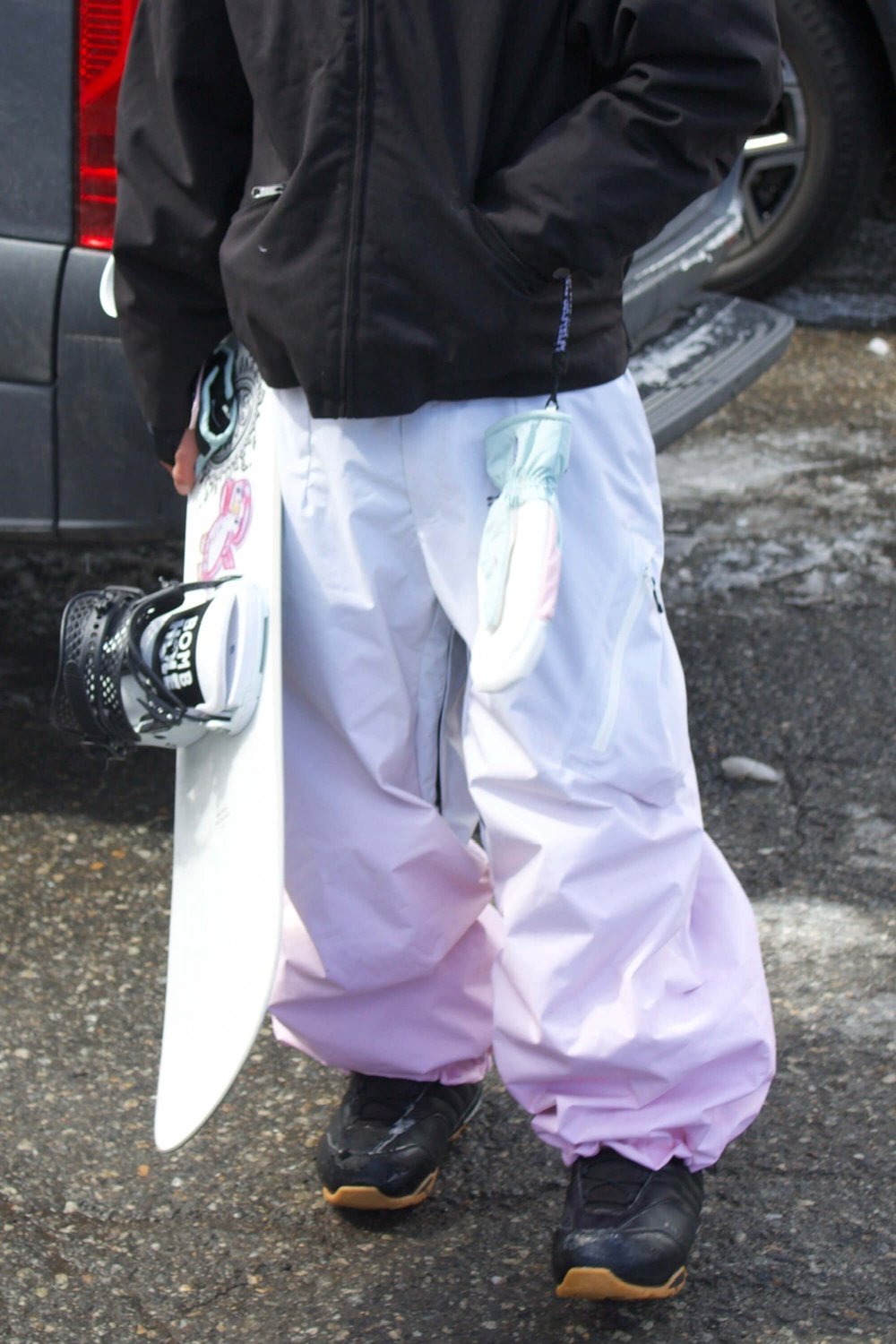 GSOU SNOW Lichtgewicht ademende baggy ski- en snowboardbroek 15K waterdicht Roze