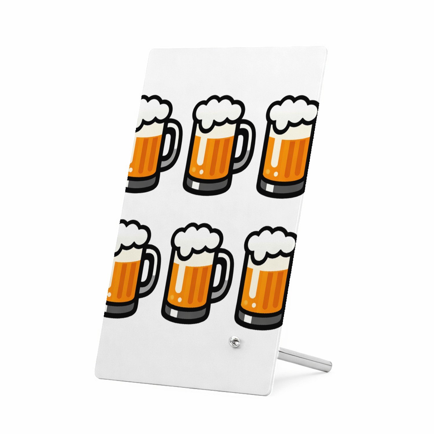Mr Cadeautjes Glasframe 11 x 16 - design Een cadeaudesign rond gezelligheid in plaats van fitness, me | cadeau Wit