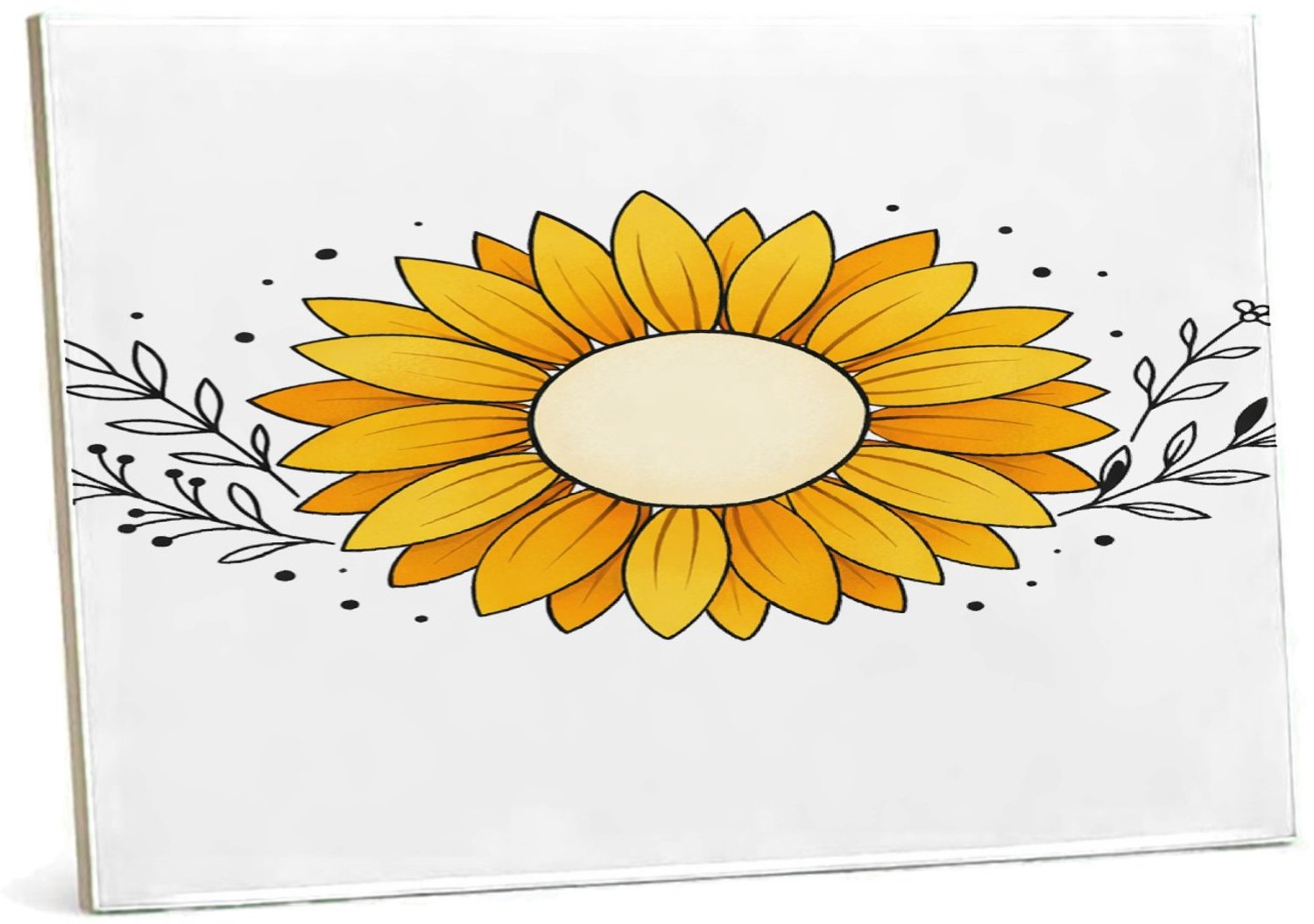 Mr Cadeautjes Tegel 15 x 20 cm - design Een rustige, luxe complimentprint met een centraal symbool e | cadeau Wit