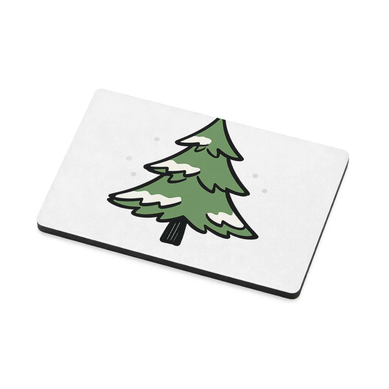 Mr Cadeautjes MDF magnetische fotolijst 7,5 x 5 - design Een speelse winterboom opgebouwd uit losse penseelstreken en | cadeau Wit
