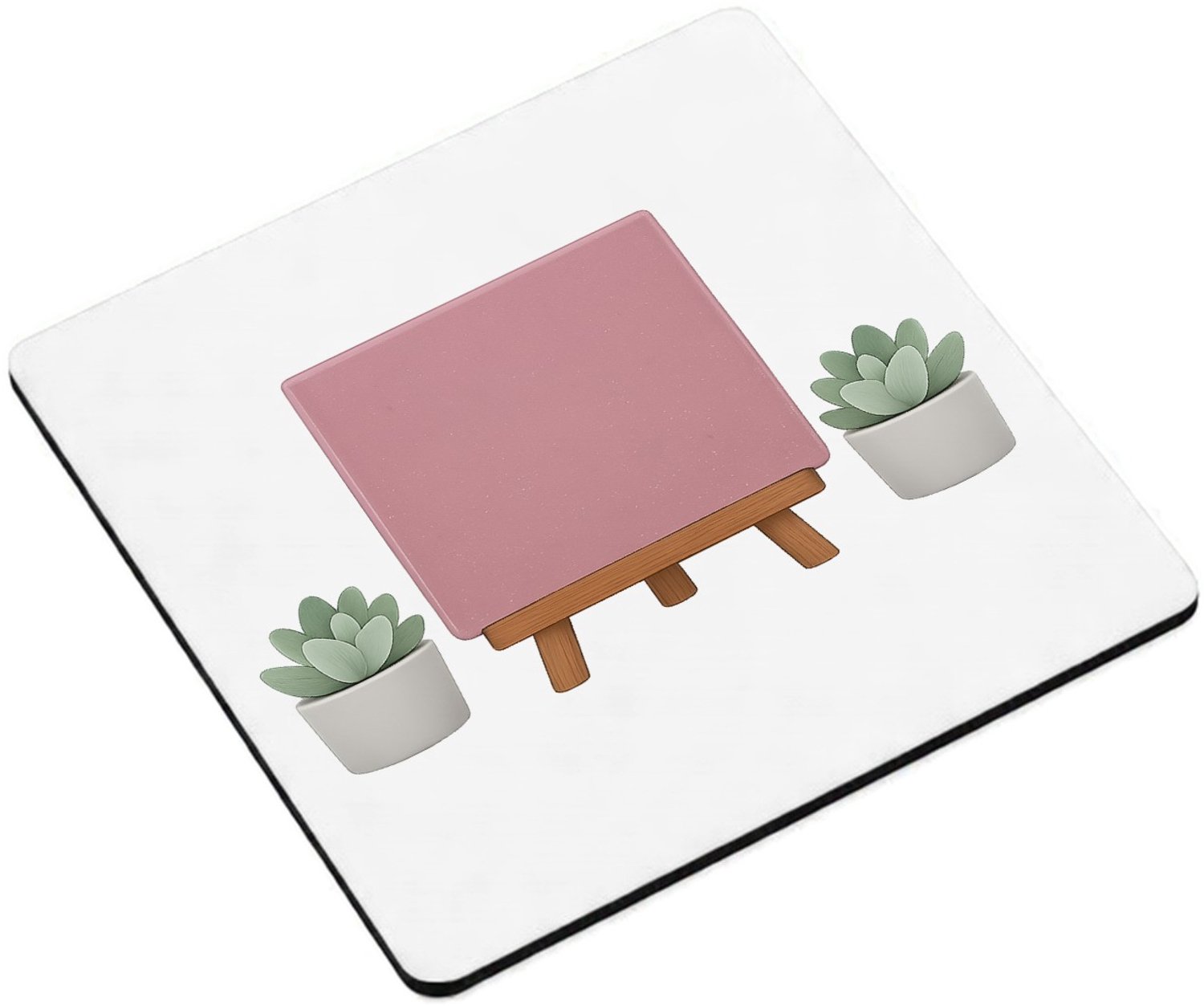 Mr Cadeautjes MDF magnetische fotolijst vierkant 9,5 - design Een compacte affirmatie op een kleine posterachtige tegel me | cadeau Wit
