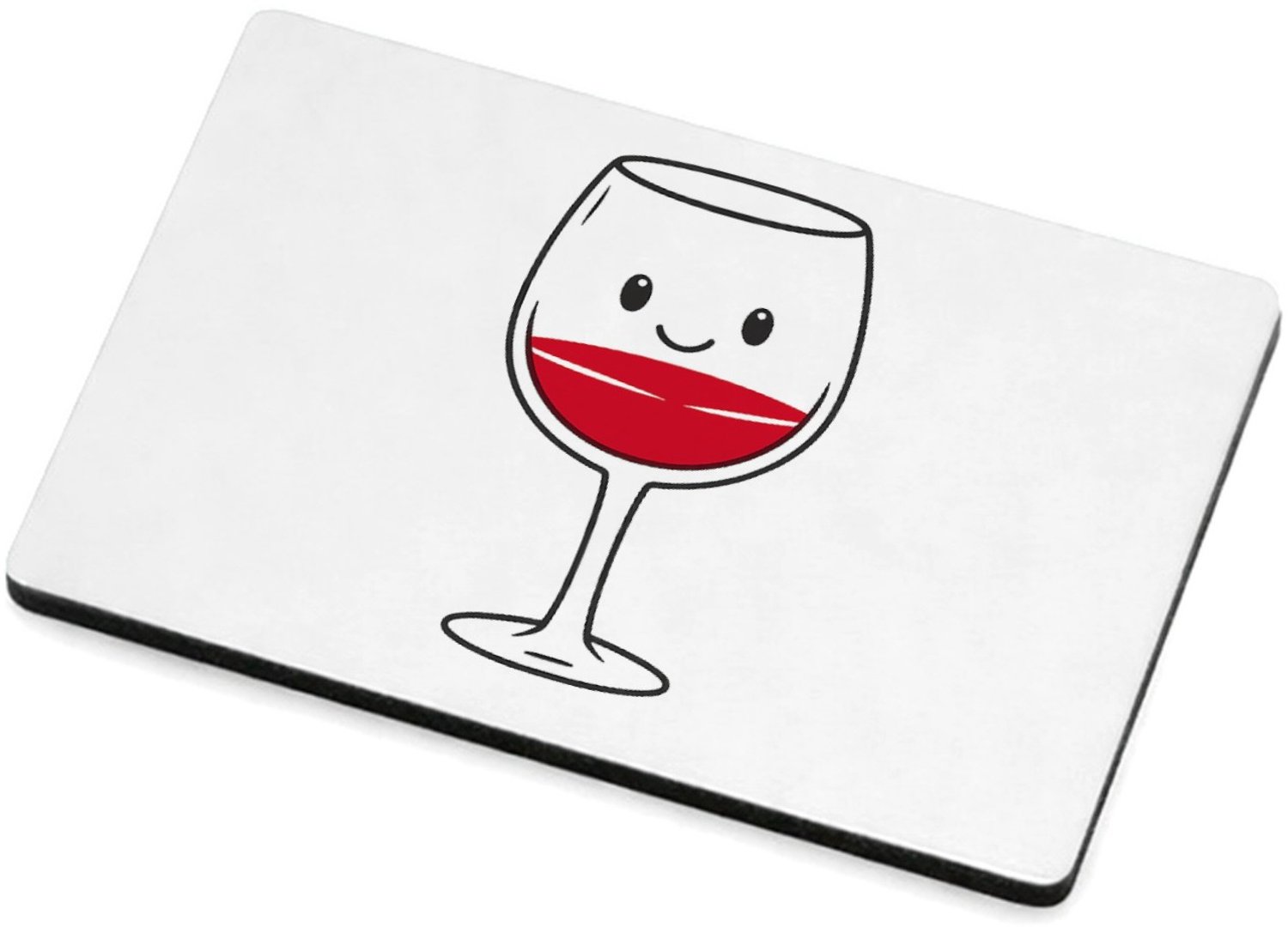 Mr Cadeautjes MDF magnetische fotolijst 7,5 x 5 - design Een minimalistische koffiebeker met een blij gezicht en een | cadeau Wit
