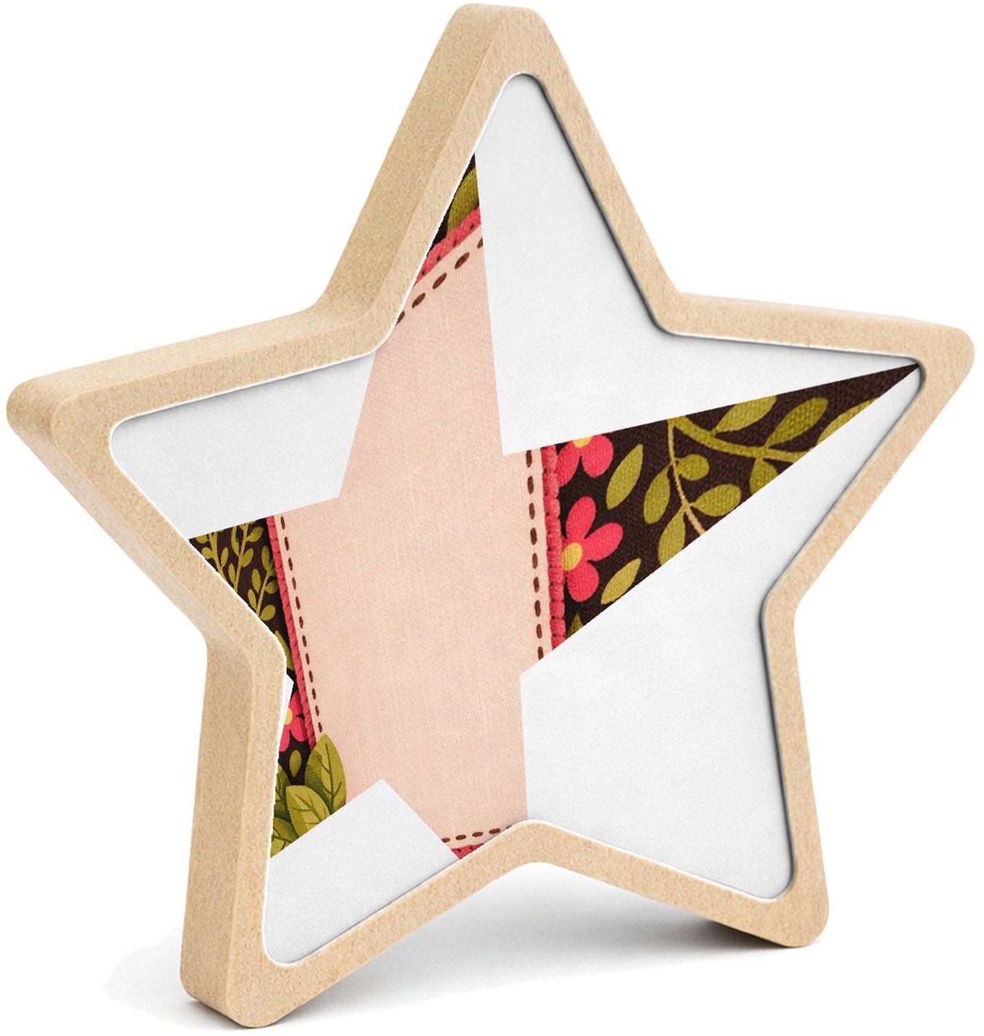 Mr Cadeautjes MDF fotolijst ster 14 x 13,5 - design Een handgemaakte keukenprint met kruiden en labelkaart | cadeau Wit
