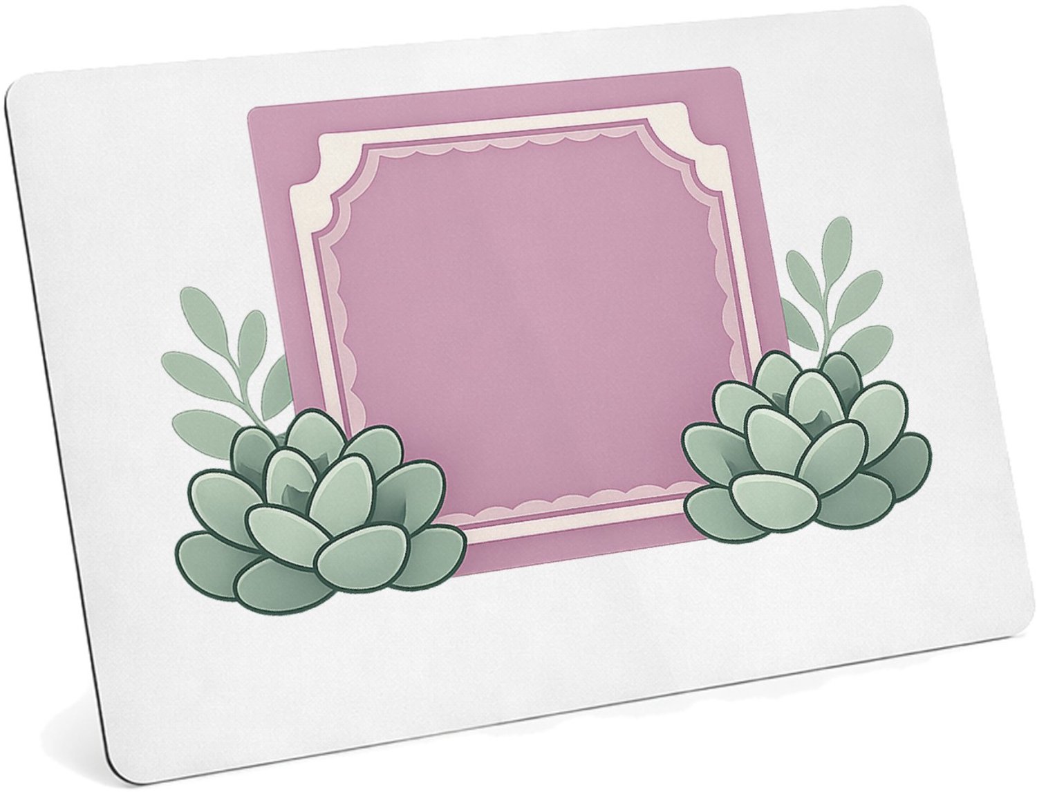 Mr Cadeautjes MDF magnetische fotolijst 28 x 19 - design Een ronde plantenhanger met speelse quote en zachte pastelbl | cadeau Wit