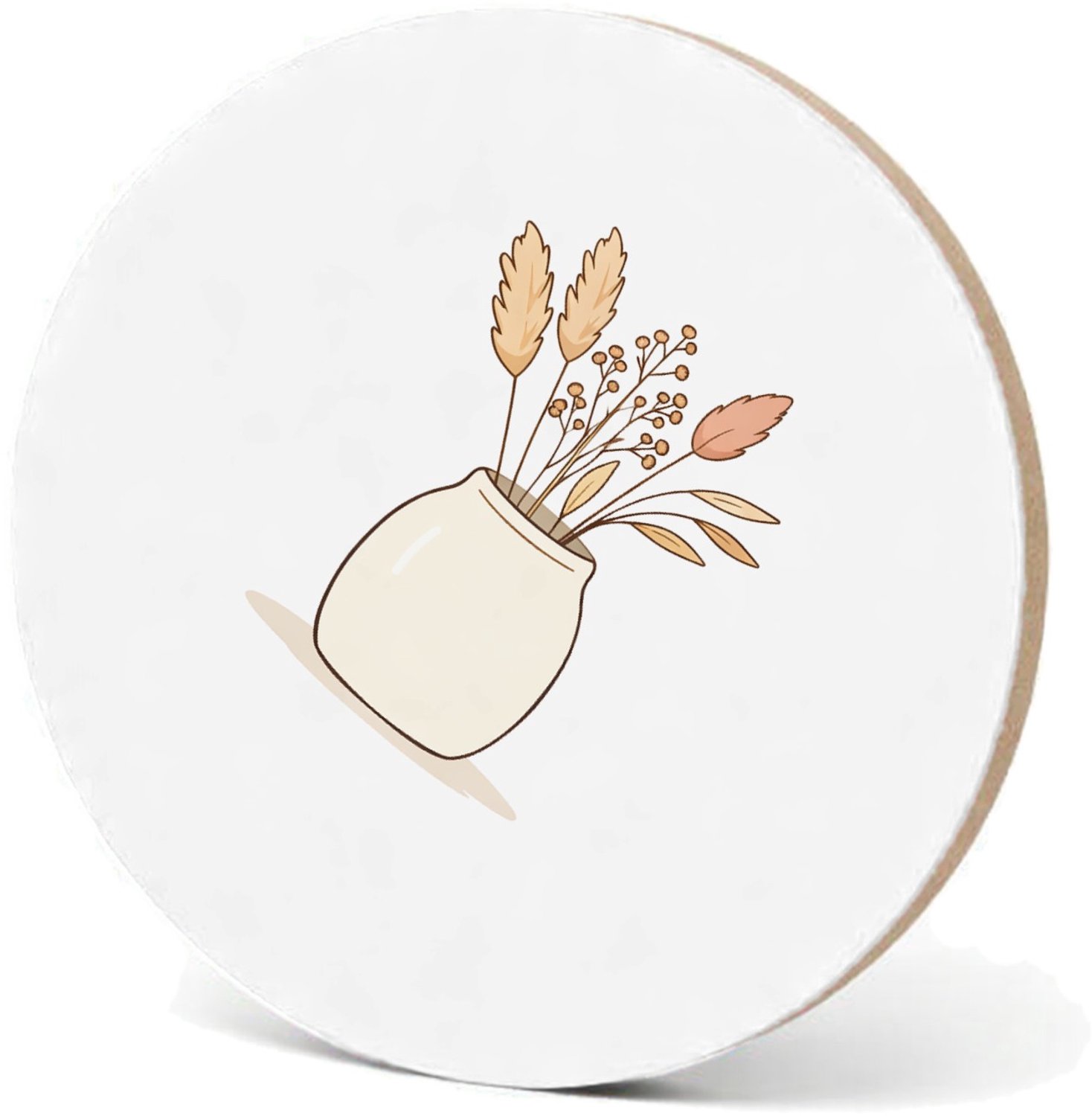 Mr Cadeautjes MDF fotolijst - design Een minimalistisch botanisch tekstontwerp met een warm thuis | cadeau Wit