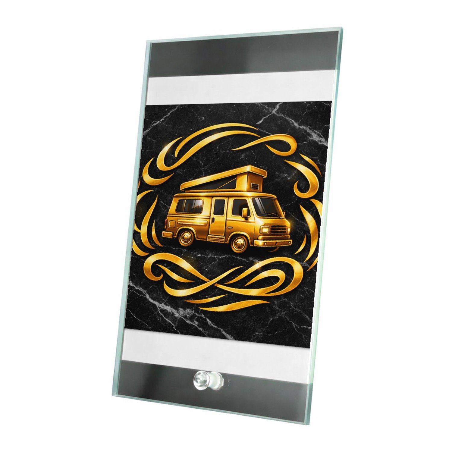 Mr Cadeautjes Glasframe 15 x 23 - design Een speelse motivatieprint met een donkere achtergrond en ee | cadeau Wit