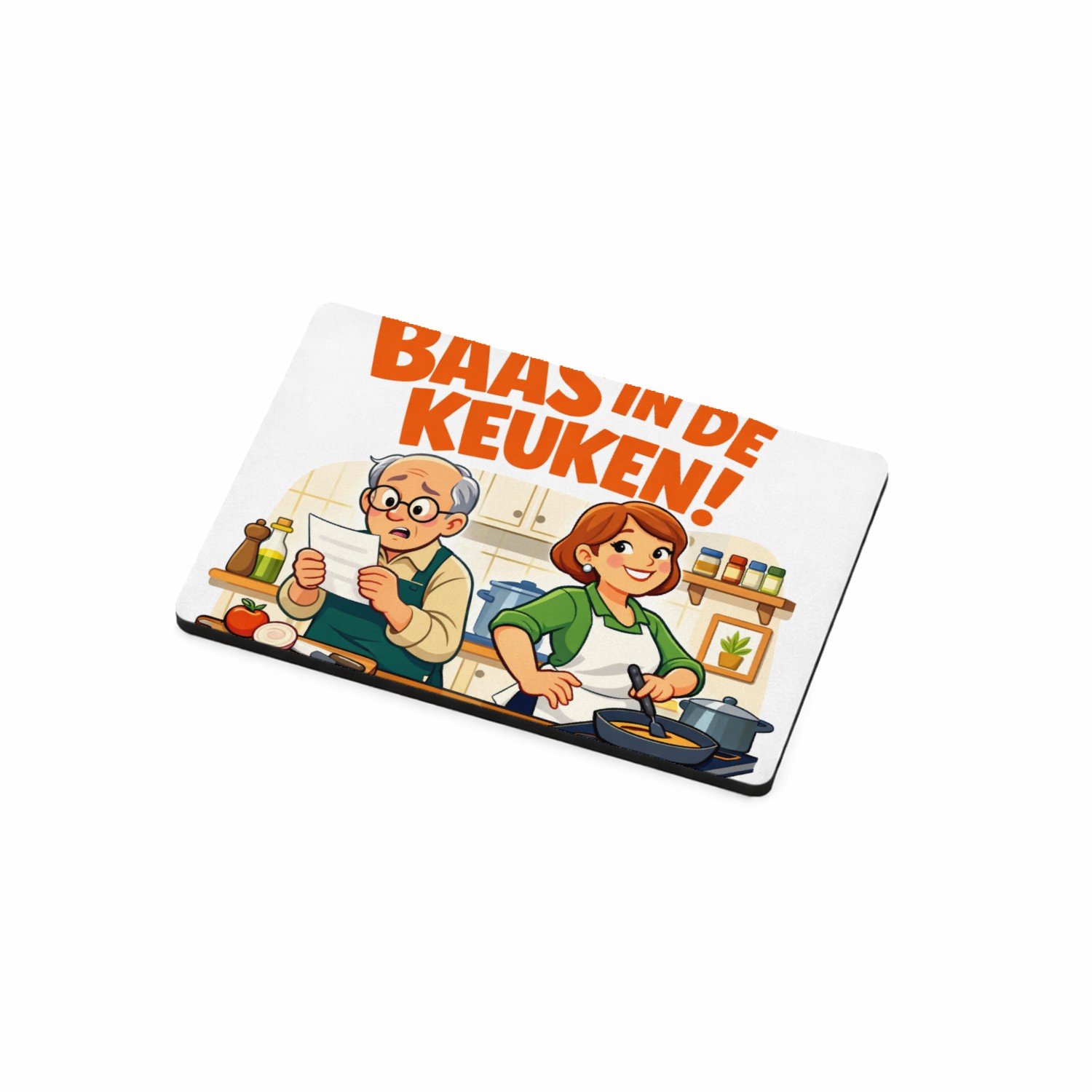 Mr Cadeautjes MDF magnetische fotolijst 7,5 x 5 - design Een speelse partnerschap-grap met een alledaagse rolomkering | cadeau Wit