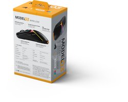 Glorious Model O3 - Gamingmuis - Draadloos - 30000 DPI - Symmetrische Vorm - RGB-Verlichting - Zwart