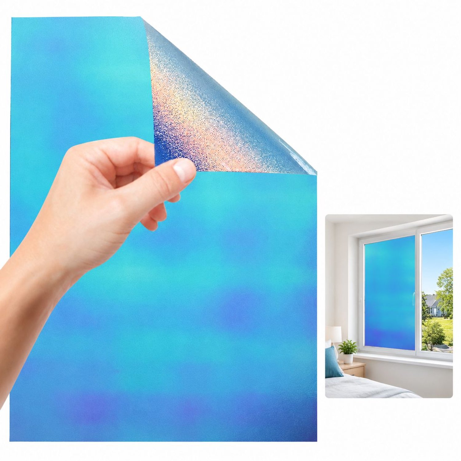 VHV Verduisterende - 45×200cm - Zonwerende - Verduisterende - Statische Bevesteging - Voor Slaapkamer,Babykamer - Schitterende kleuren