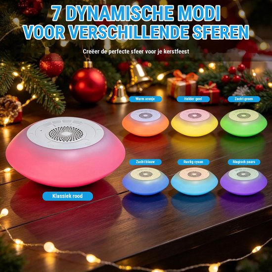 Waterdichte Bluetooth luidspreker IP68 - Draadloze draagbare audio - met ledverlichting - Luidspreker - 360 Surround Sound - Geschikt voor badkamer, zwembad, auto, strand, binnen- en buitengebruik - Wit — afbeelding 5