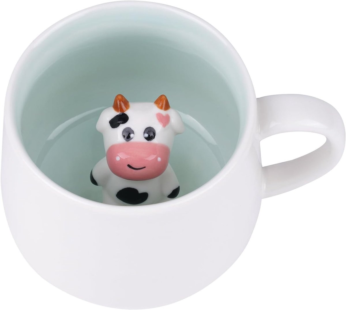 Schattige 3D Dierenmok van Keramiek, 12 oz Koffiemok voor Koffie, Melk en Thee, Leuk Cadeau voor Vriend, Vriendin, Tante of Grootmoeder