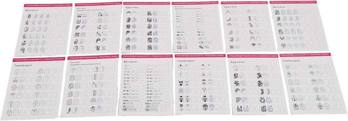 Oefenmat voor Nagelkunst - Wasbaar en Herbruikbaar met 12 Modussen voor Nagelvormen - Ideaal voor Nagelstylisten en Training