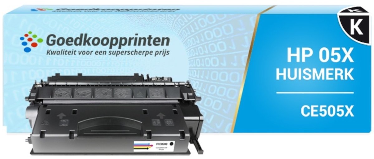 Huismerk HP 05X (CE505X) toner Zwart - 7.000 afdrukken