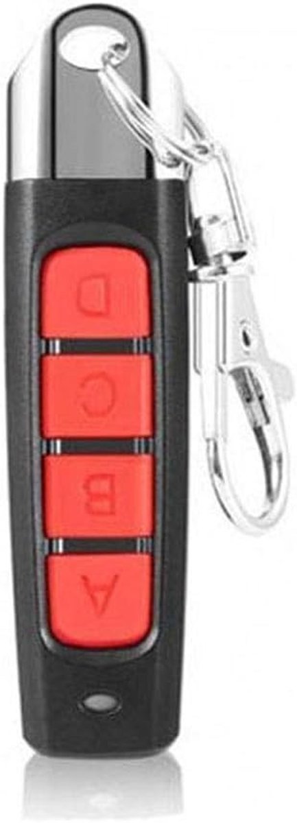 Universele 433MHz Garage Deuropener en Auto Alarm Duplicator voor Thuis en Winkel, Rood, Met ABCD Knoppen voor Gemak en Veiligheid
