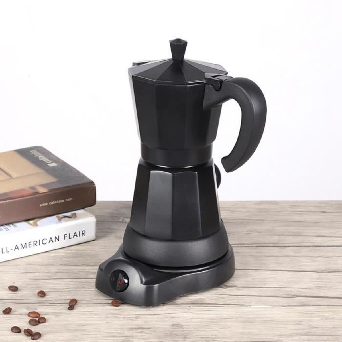 Draagbaar elektrisch koffiezetapparaat - 300 ml - Capaciteit voor 3 kopjes - Zwart