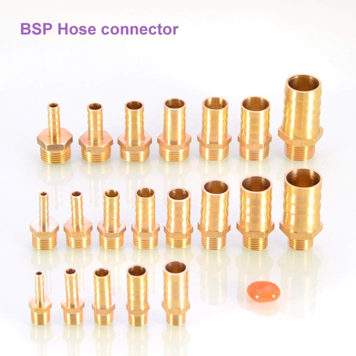 Hose Connector van Messing voor 6mm tot 25mm Slangen - BSP Aansluiting, Barb Tail en Koppeling voor Diverse Toepassingen