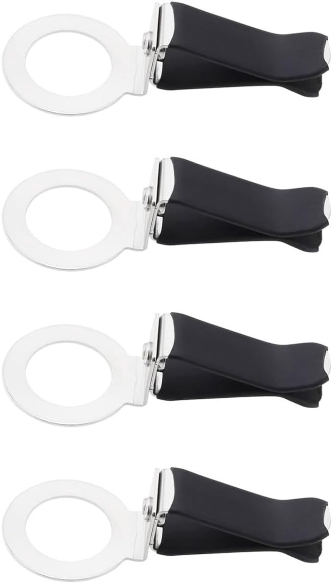 Set van 4 Zwarte 360° Auto Ventilatie Clips - Luchtverfrisser Diffuser Clips voor Auto's met Metalen Bevestiging