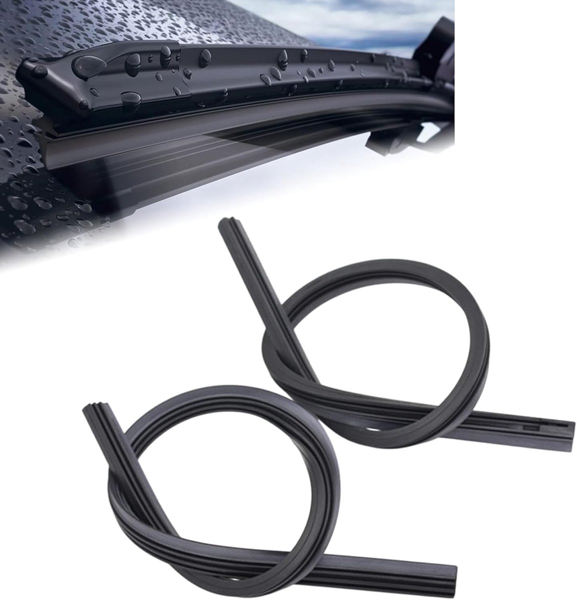 Vervangingsrubber voor autoruitenwissers, 800 mm, 2 stuks, geschikt voor diverse voertuigen, duurzaam en weerbestendig