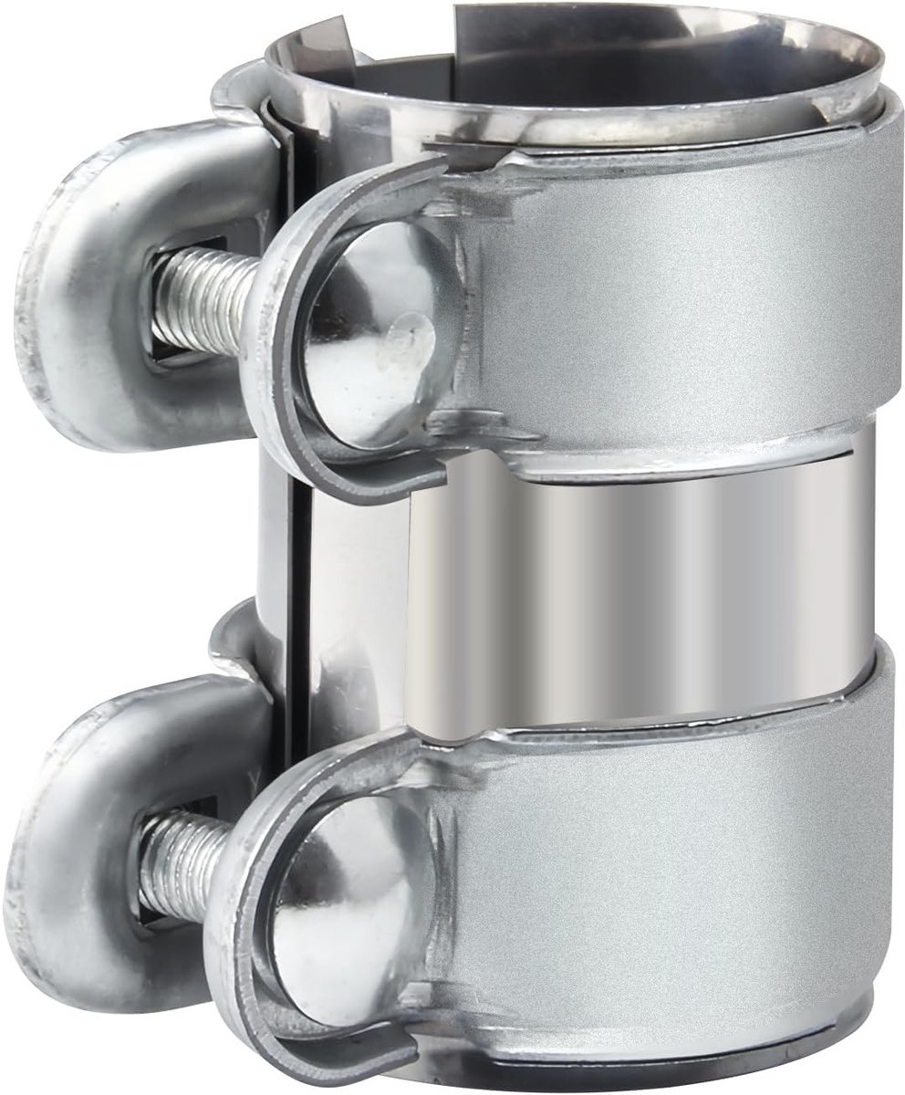 Clamp voor uitlaatsystemen, 125 mm x 45 mm, roestvrij staal, verbinding voor uitlaatpijpen, demperbevestiging, duurzame montageoplossing