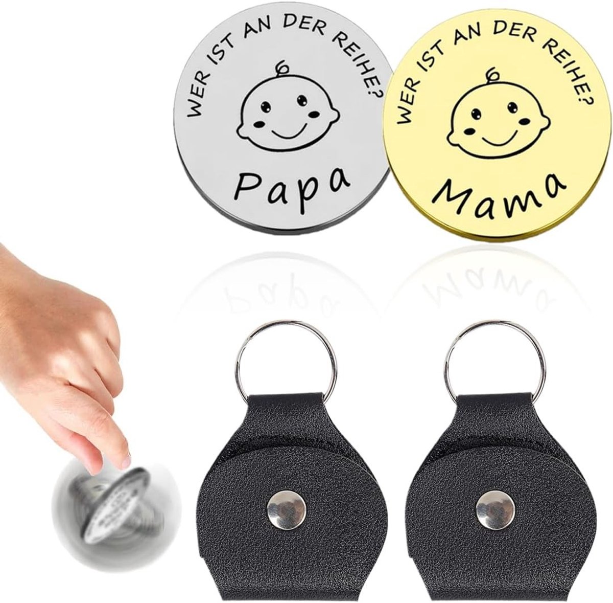 Leuke Beslissingsmunten voor Baby's, Jongens en Meisjes - Origineel Kraamcadeau en Doopgeschenk voor Ouders