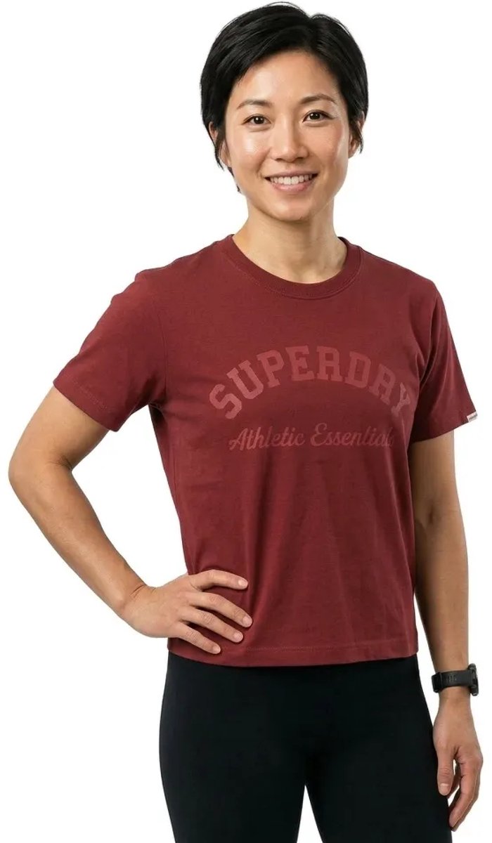 Superdry Athletic Essentials Losse T-shirt Dames T-shirts Rood