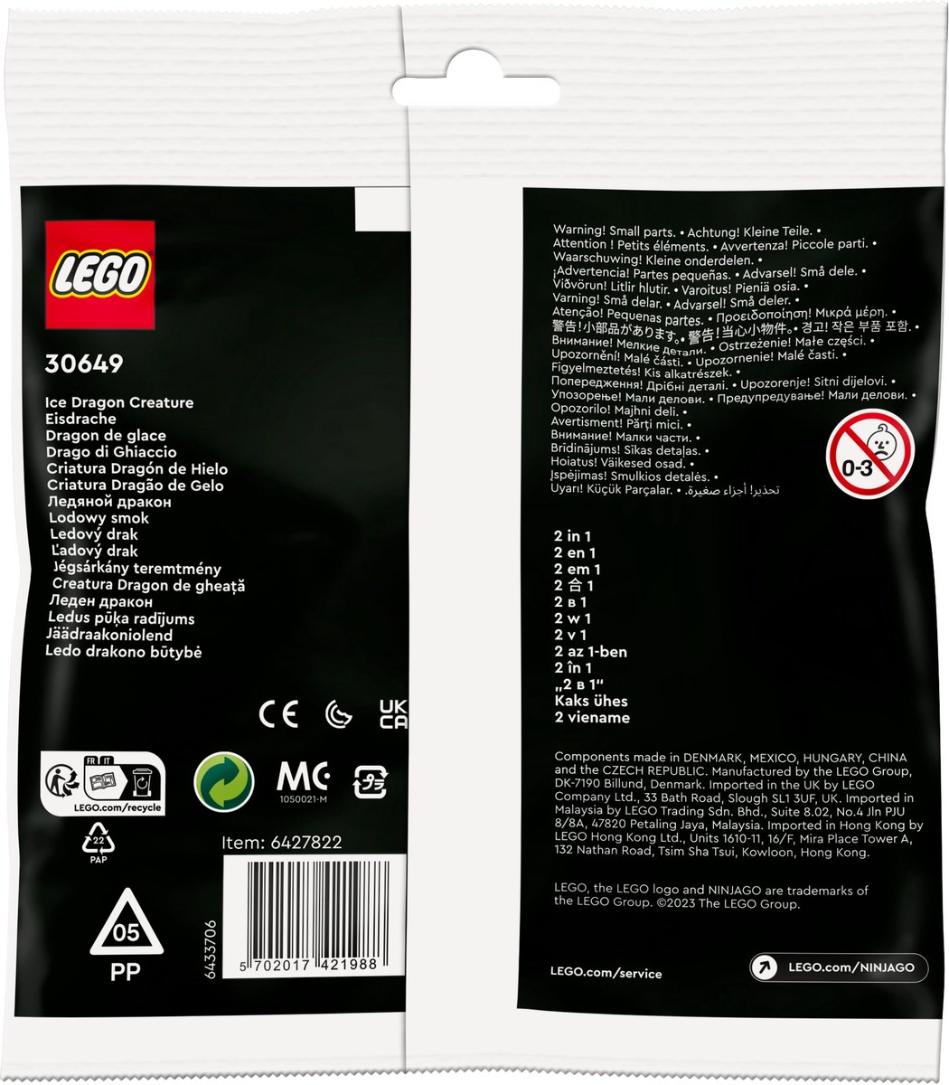 LEGO NINJAGO Ice Dragon Creature, Bouwpakket, 7 jaar, 70 stuk(s) — cadeau in Spellen & Speelgoed - foto 3