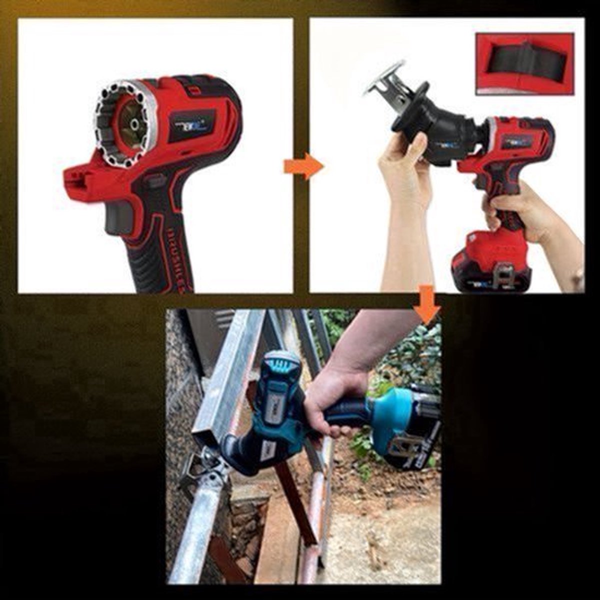 Multitool – Multifunctionele Tool – Accu Gereedschap – All-in-One Tool – Elektrisch Multifunctioneel – 18V Brushless Motor – 12-in-1 Opzetstukken