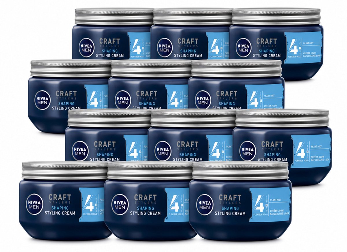 12 x NIVEA MEN - Styling Cream - 150 ml - Voordeelverpakking - 12 stuks