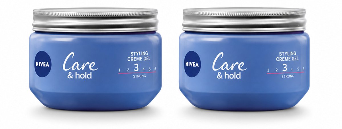 2 x NIVEA - Stylingscrèmegel - Verzorging & Stevigheid - Reinigt Onmiddellijk De Poriën - 150 ml - Bulkverpakking - 2 stuks
