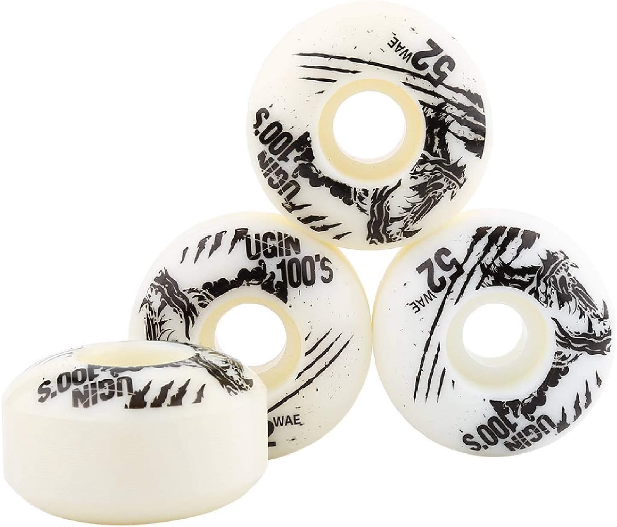 52mm x 30mm Skateboard Wielen Set van 4 - Duurzame PU Wielen voor Longboard en Skateboard, Wit