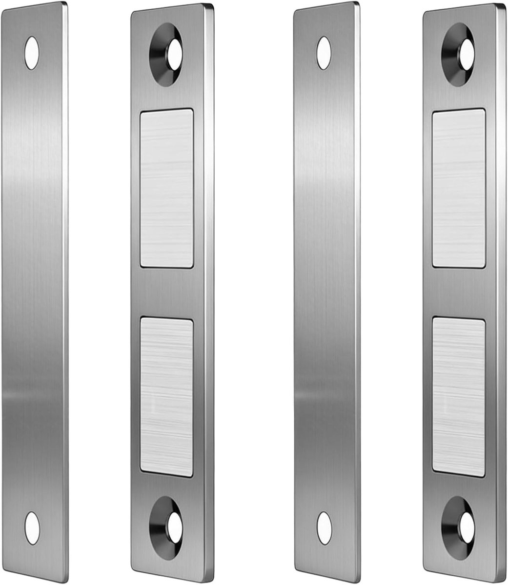 Set van 4 Ultra-Dunne Magnetische Deursluitingen voor Keuken- en Kasten, Ideaal voor Lades en Kledingkasten