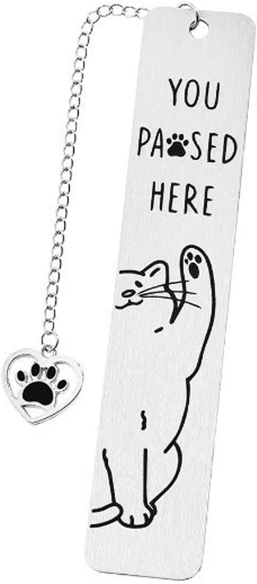 Schattige kattenbladwijzer van zinklegering, metalen boekenlegger voor dierenliefhebbers, perfect cadeau voor kattenfans en boekenliefhebbers
