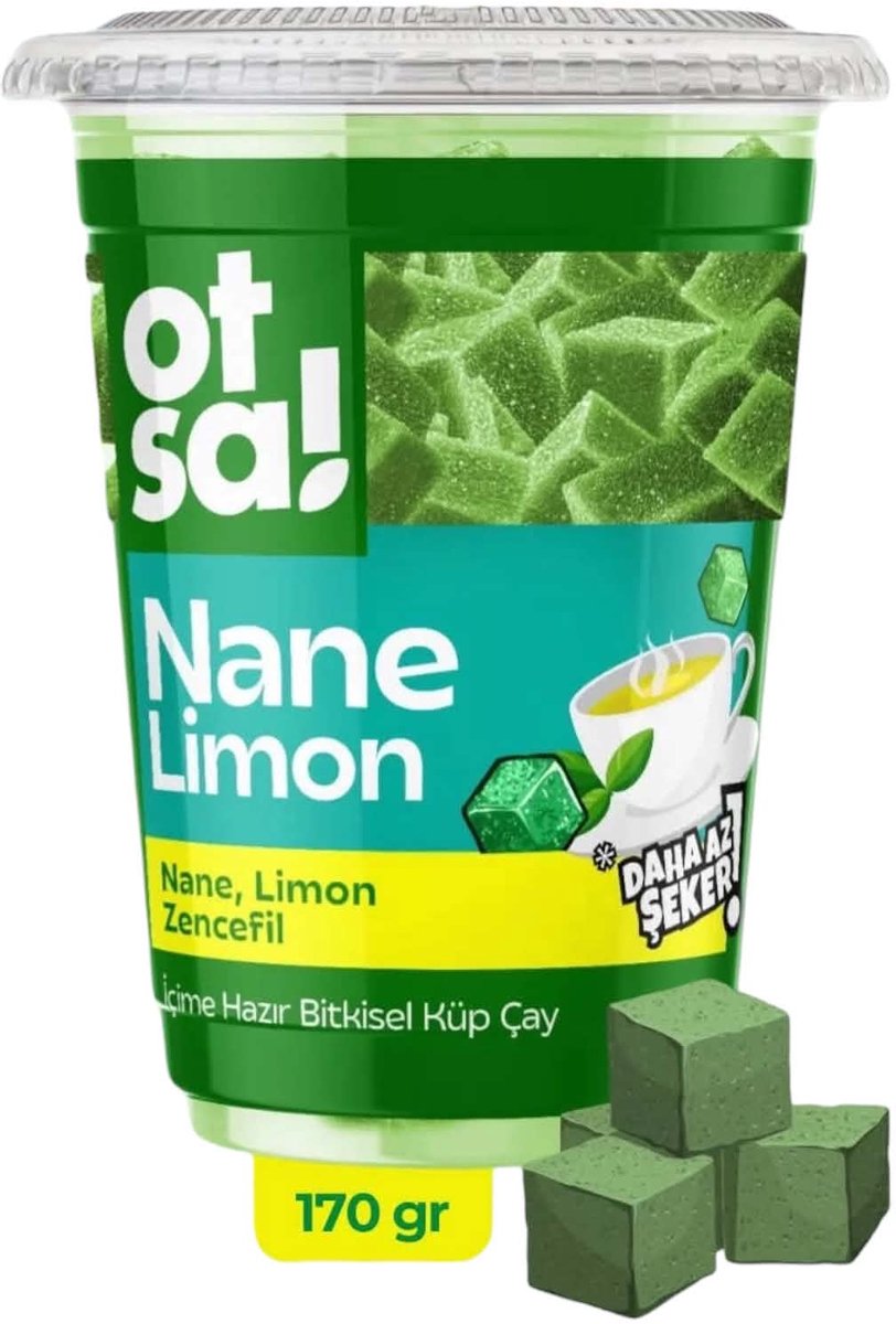 Otsa Nane Limon Kruidenthee – Munt Citroen Gember – Kruidenthee Blokjes – Instant Thee – 170 g