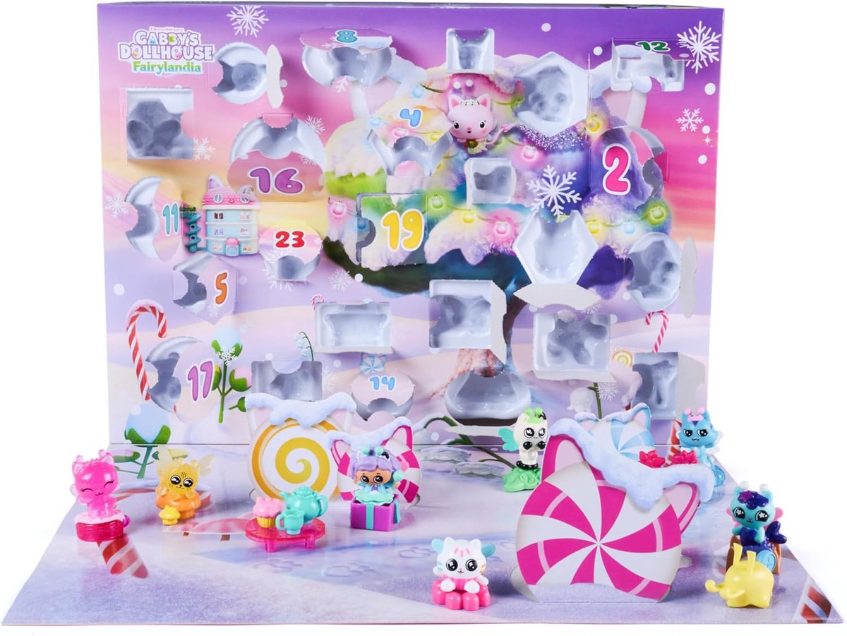Gabby's Poppenhuis - Adventskalender 2026 - 24 Varrassingen - Adventkalender - Adventskalenders - Adventkalenders Kinderen - Aftelkalender - Geschenkdoos - Geschenkset - Cadeaudoos - Giftset Kind - Gabby's Dollhouse - Gabby - Speelgoed vanaf 3 Jaar