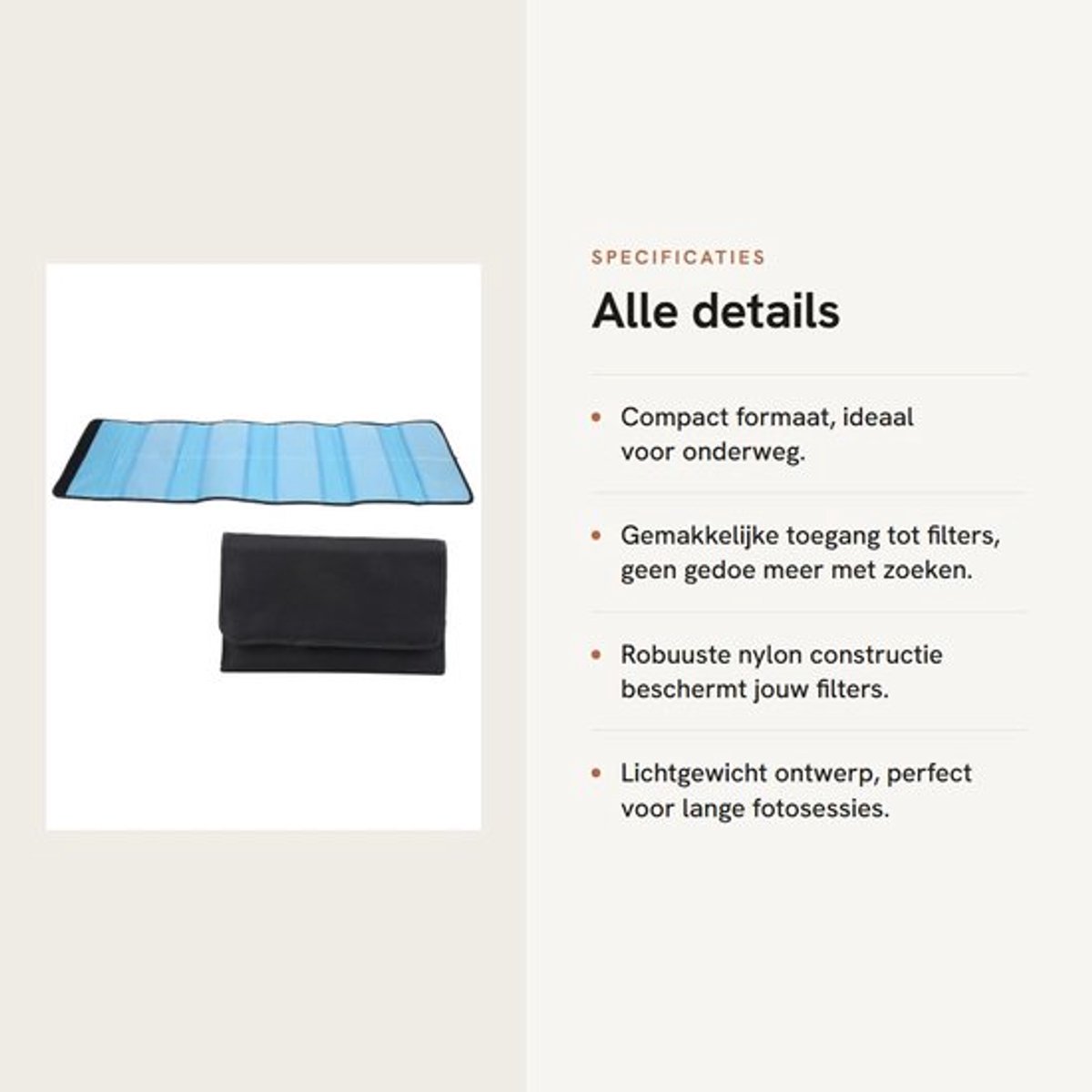 Dailygoods- Filtertas Nylon - Geschikt voor Rond/Vierkant Filter - 10 Zakken