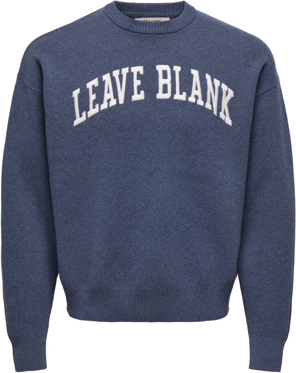 Only & Sons Trui Onspine Ls Crew Crop Ds Lb 22038912 Vintage Indigo Mannen Maat - XL